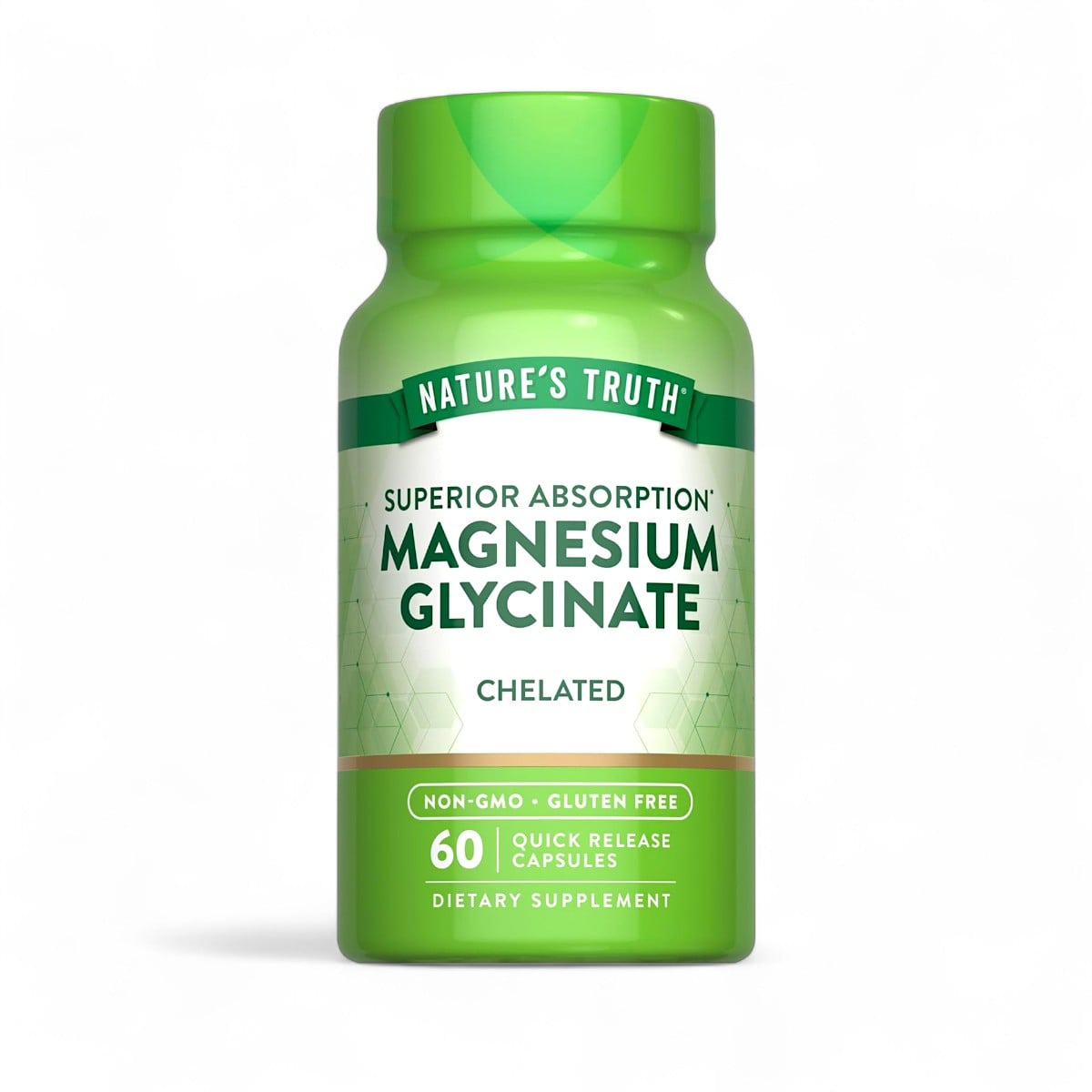 Nature's Truth, Magnesium Glycinate, Chelated, 60 Quick Release Capsules (100 mg per Capsule)