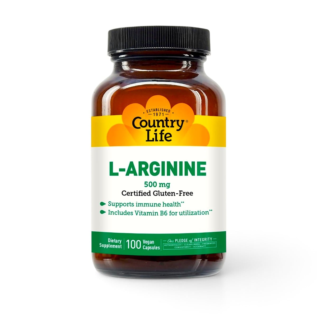 Country Life, L-Arginine, 100 Vegan Capsules