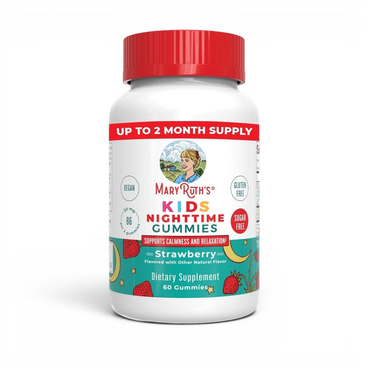 MaryRuth's, Kids Nighttime Gummies, Strawberry, 60 Gummies