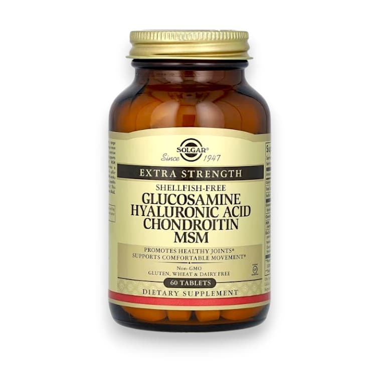 Solgar, Glucosamine Hyaluronic Acid Chondroitin MSM, Extra Strength, 60 Tablets