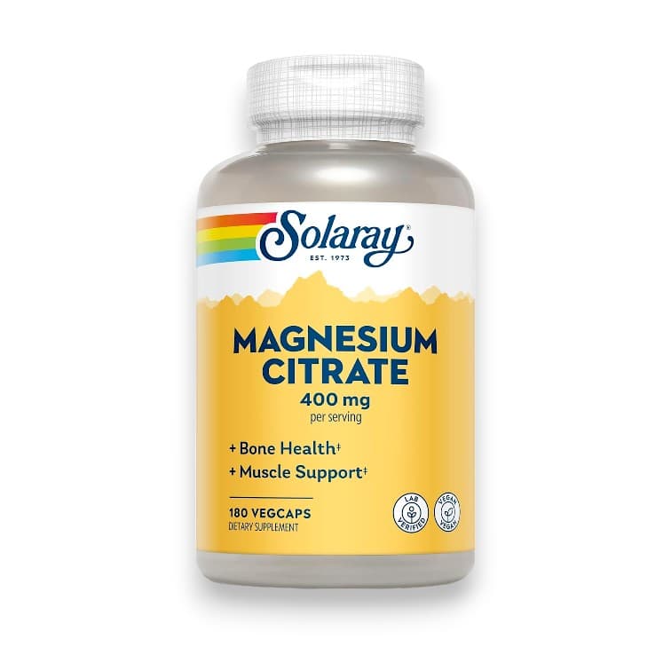 Solaray, Magnesium Citrate, 400 mg, 180 VegCaps (133 mg per Capsule)