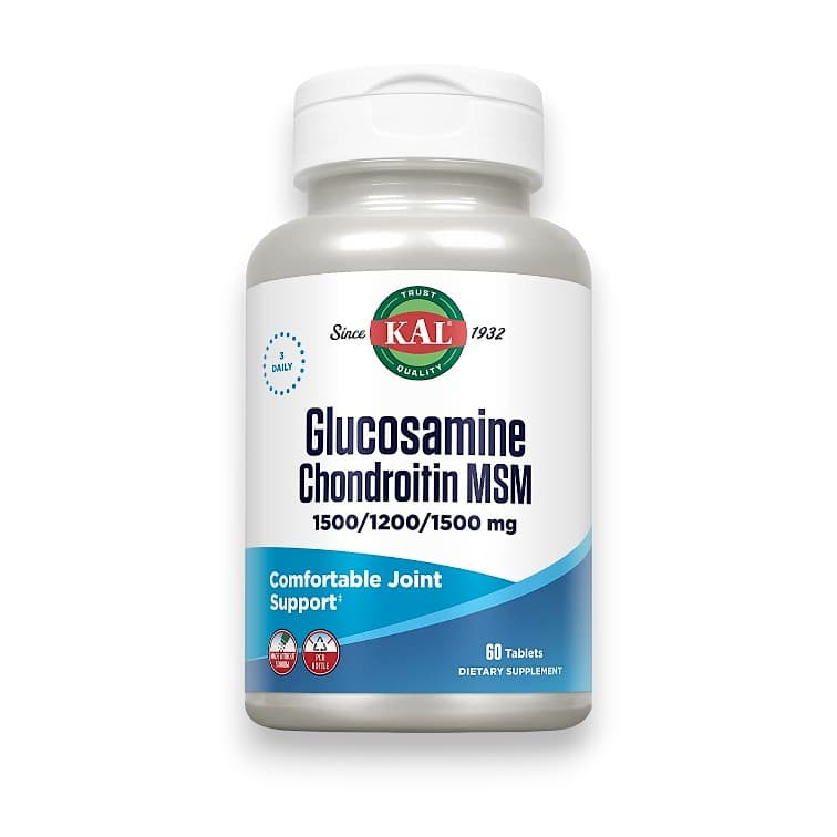 KAL, Glucosamine Chondroitin MSM, 60 Tablets
